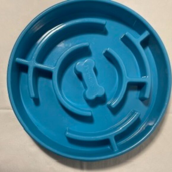 Petstages Slow Fun Feed Dog Bowl, Dishwasher Safe, Blue - Picture 4 of 14